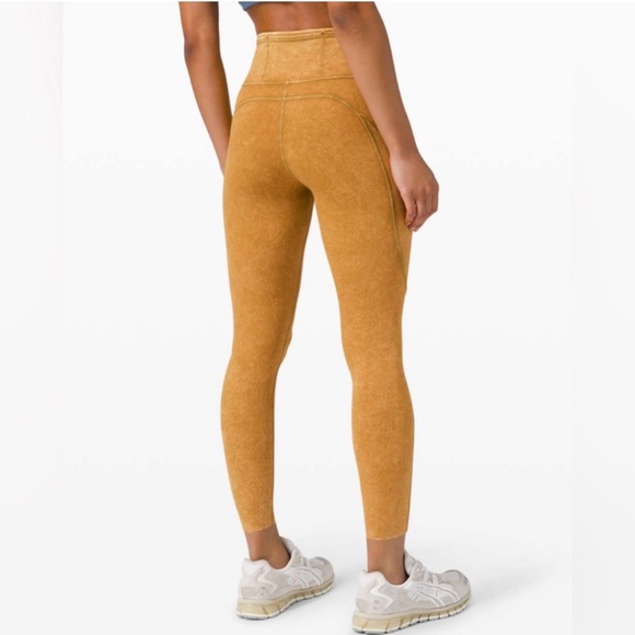 Lululemon Fast & Free Tight II 25" Ice Dye Non-Reflective Ice Wash Spiced Sz 12 - Picture 3 of 4